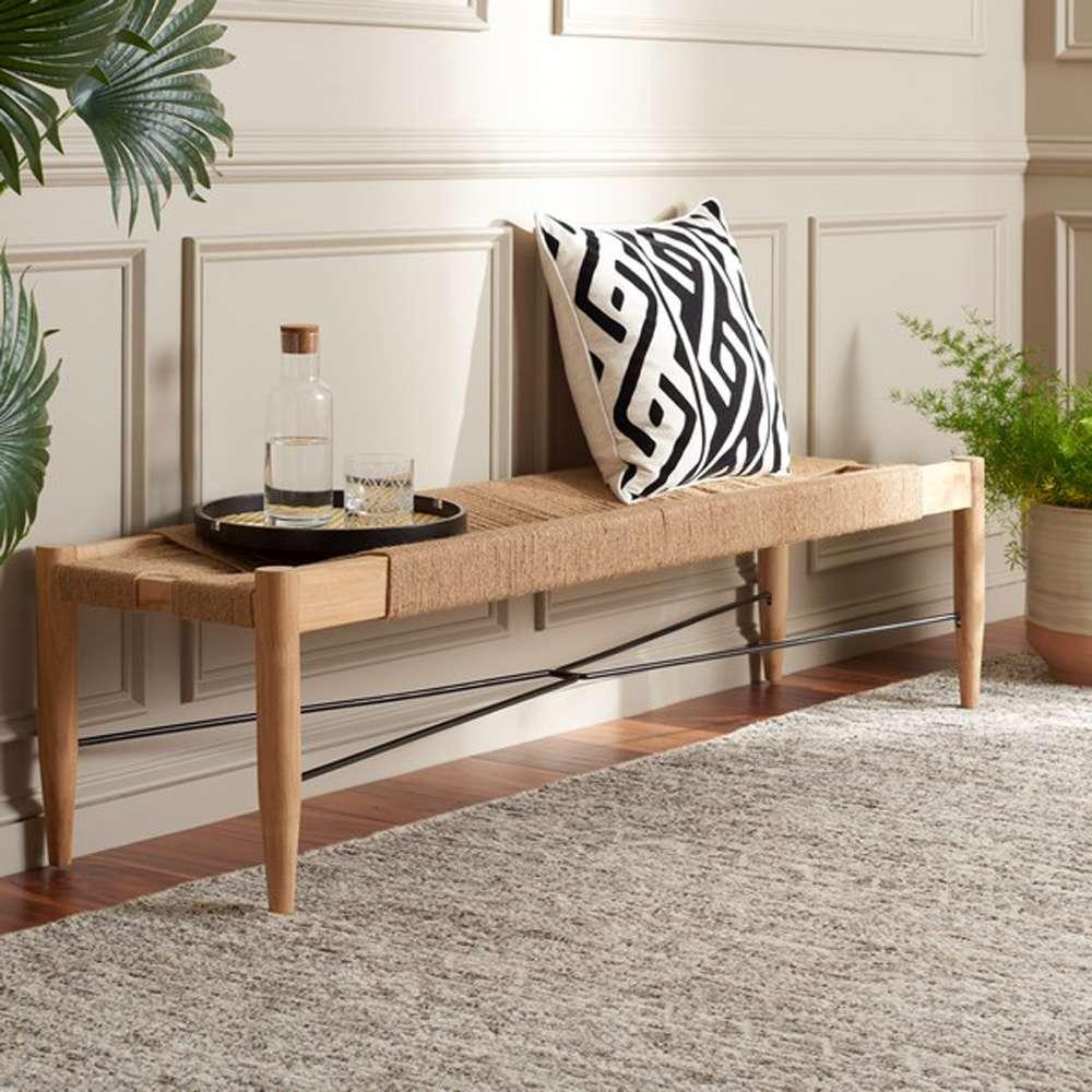 Safavieh - Arcana Jute Bench - Natural - Natural - BCH1002B veiw 3