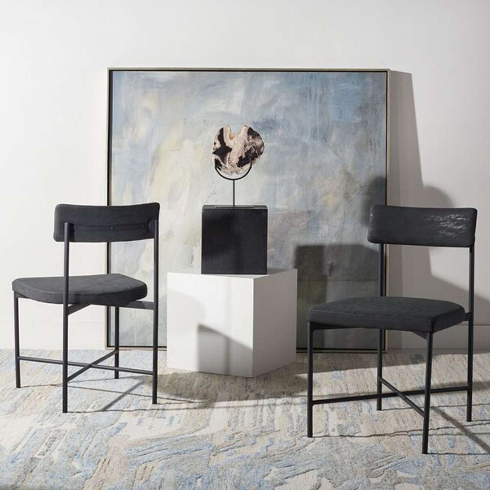 Safavieh - Archer Dining Chair - Black  (Set of 2) - DCH3004C-SET2 veiw 2