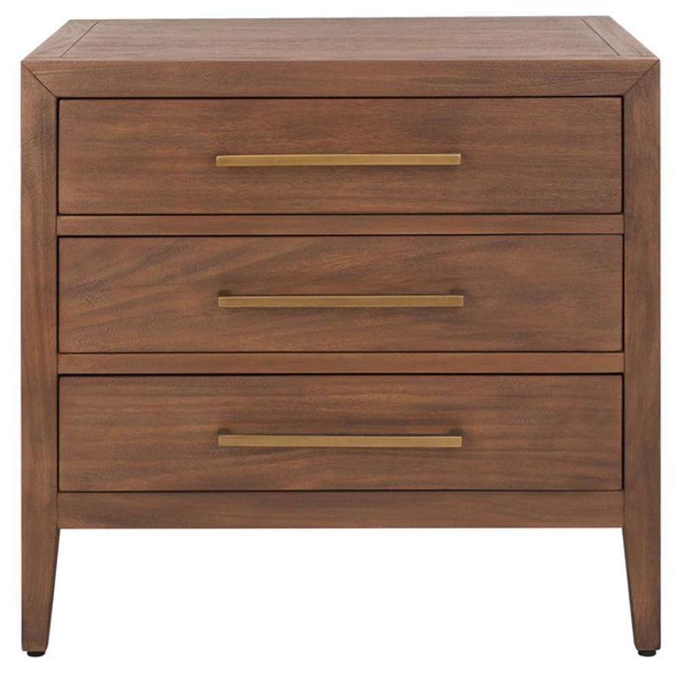 Safavieh - Ariella 3 Drawer Wd Nightstand - Brown - SFV7703A veiw 1