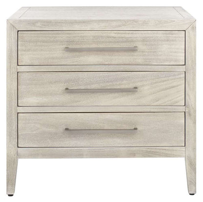 Safavieh - Ariella 3 Drawer Wd Nightstand - Light Grey - SFV7703C veiw 1