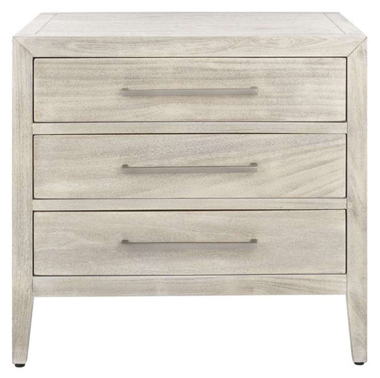 Safavieh - Ariella 3 Drawer Wd Nightstand - Light Grey - SFV7703C veiw 1