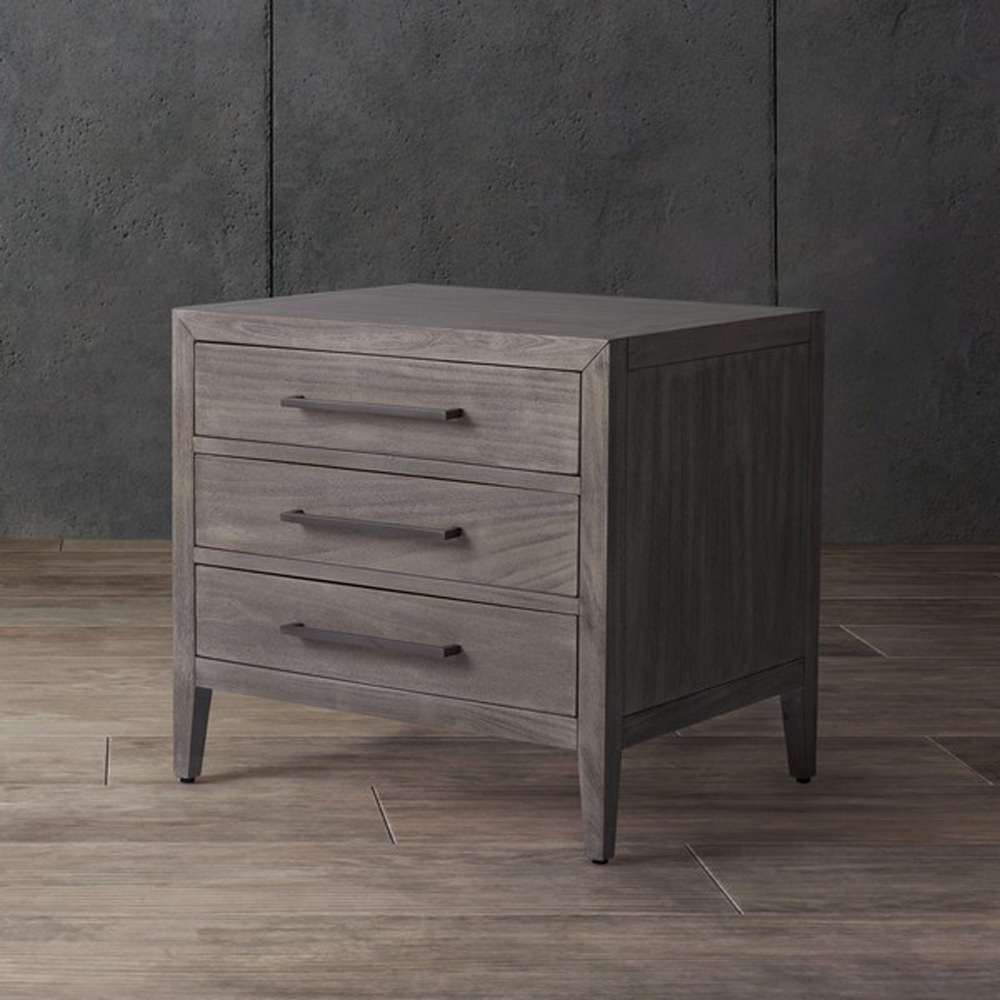 Safavieh - Ariella 3 Drawer Wd Nightstand - Light Grey - SFV7703C veiw 3