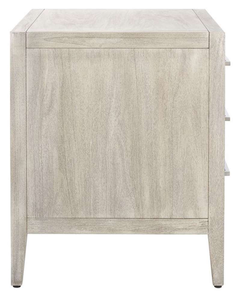 Safavieh - Ariella 3 Drawer Wd Nightstand - Light Grey - SFV7703C veiw 5