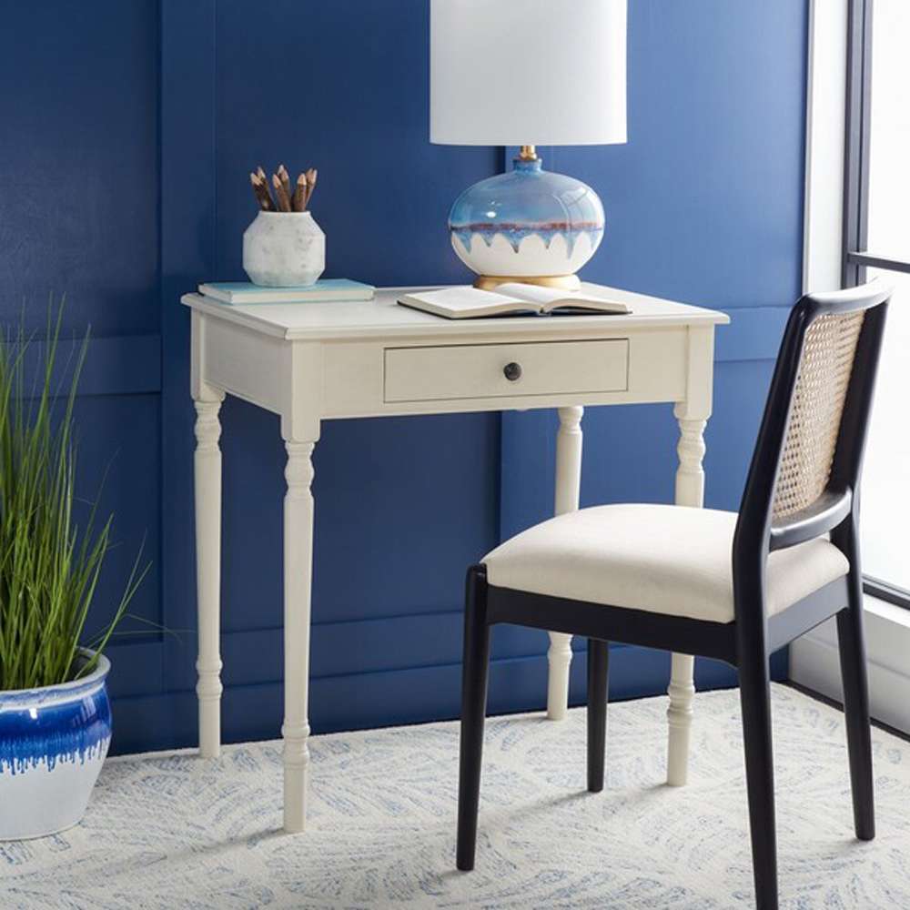 Safavieh - Arina 1 Drawer Desk - Distrssed White - DSK5710A veiw 3