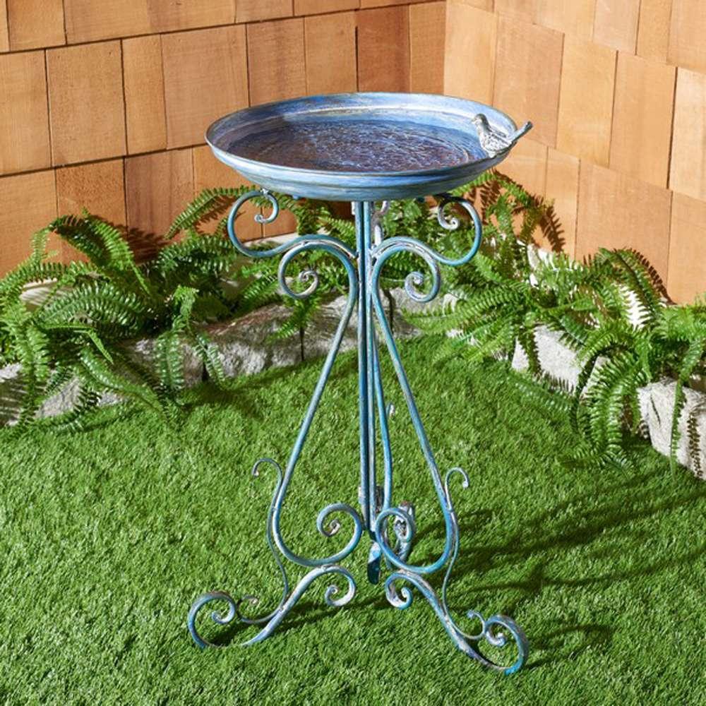 Safavieh - Ashlan Bird Bath - Mossy Blue  - PAT5024C veiw 2