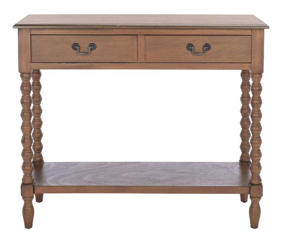 Safavieh - Athena 2 Drawer Console Table - Brown - CNS5702C veiw 1