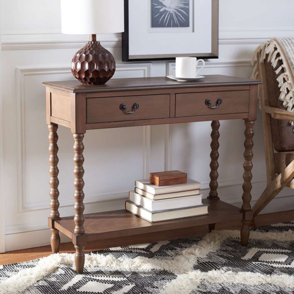 Safavieh - Athena 2 Drawer Console Table - Brown - CNS5702C veiw 2