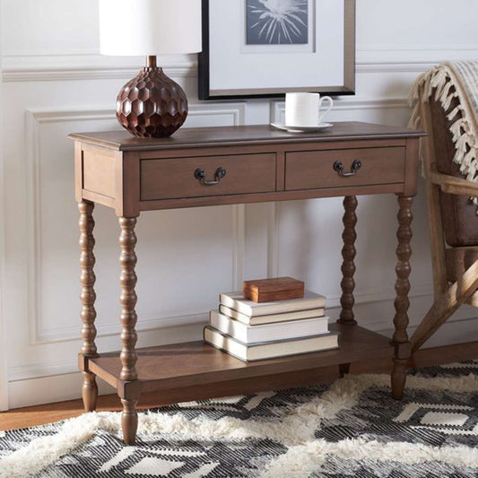 Safavieh - Athena 2 Drawer Console Table - Brown - CNS5702C veiw 2
