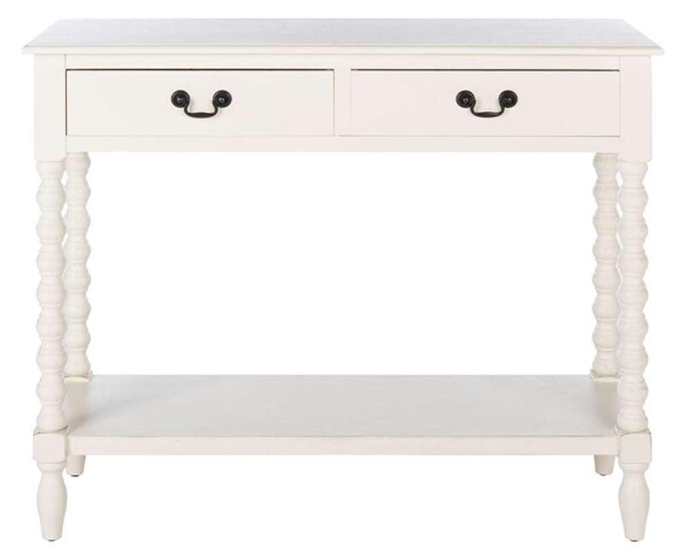 Safavieh - Athena 2 Drawer Console Table - Distressed White  - CNS5702A veiw 1