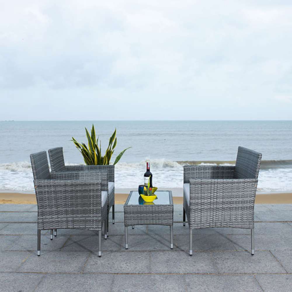 Safavieh - Bandele 4Pc Living Set - Grey - Grey - PAT7506B veiw 1