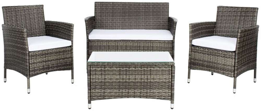 Safavieh - Bandele 4Pc Living Set - Grey Brown - White - PAT7506C veiw 1