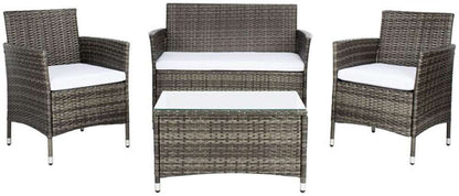 Safavieh - Bandele 4Pc Living Set - Grey Brown - White - PAT7506C veiw 1