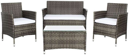 Safavieh - Bandele 4Pc Living Set - Grey Brown - White - PAT7506C veiw 1