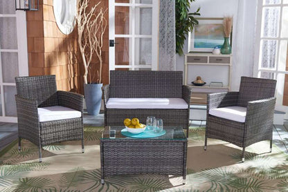 Safavieh - Bandele 4Pc Living Set - Grey Brown - White - PAT7506C veiw 3
