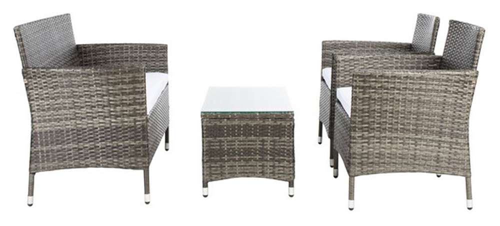 Safavieh - Bandele 4Pc Living Set - Grey Brown - White - PAT7506C veiw 4