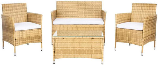 Safavieh - Bandele 4Pc Living Set - Natural - White - PAT7506D veiw 1