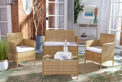 Safavieh - Bandele 4Pc Living Set - Natural - White - PAT7506D veiw 3