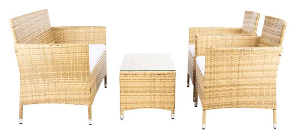 Safavieh - Bandele 4Pc Living Set - Natural - White - PAT7506D veiw 4
