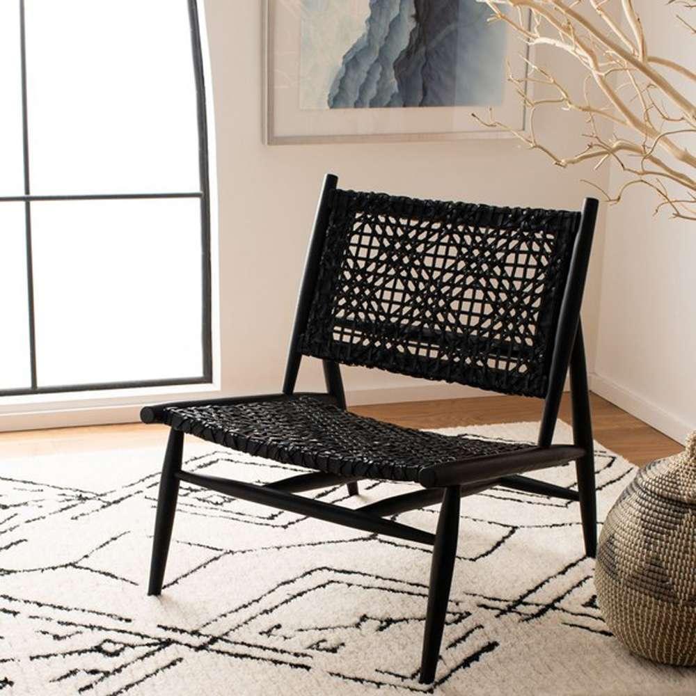 Safavieh - Bandelier Accent Chair - Black - Black - ACH1000B veiw 2