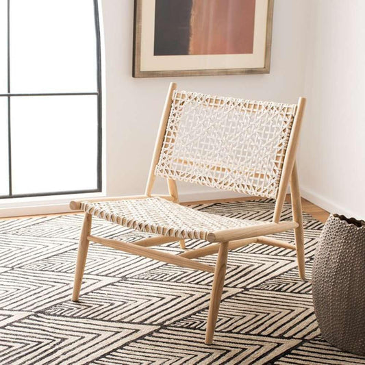 Safavieh - Bandelier Accent Chair - Light Natural - White - ACH1000D veiw 1