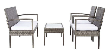Safavieh - Bassey 4Pc Living Set - Grey Brown - White - PAT7507C veiw 3