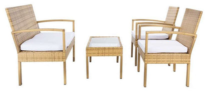 Safavieh - Bassey 4Pc Living Set - Natural - White - PAT7507D veiw 4