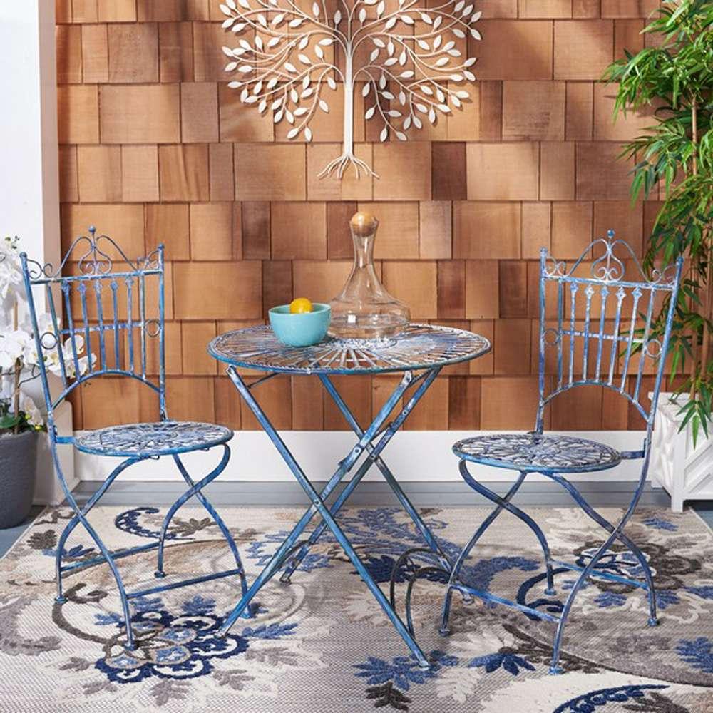 Safavieh - Belen Bistro Set - Mossy Blue  - PAT5020C veiw 2
