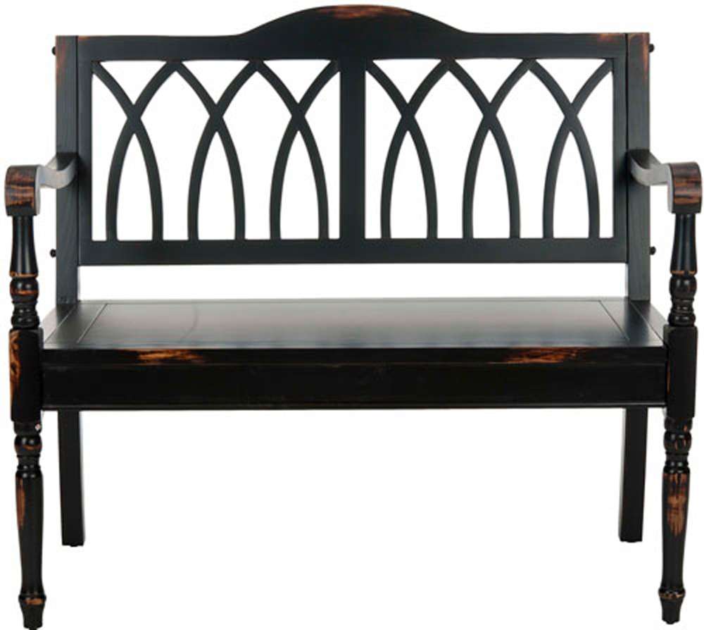 Safavieh - Benjamin Bench - Distressed - Black - AMH6500B veiw 1