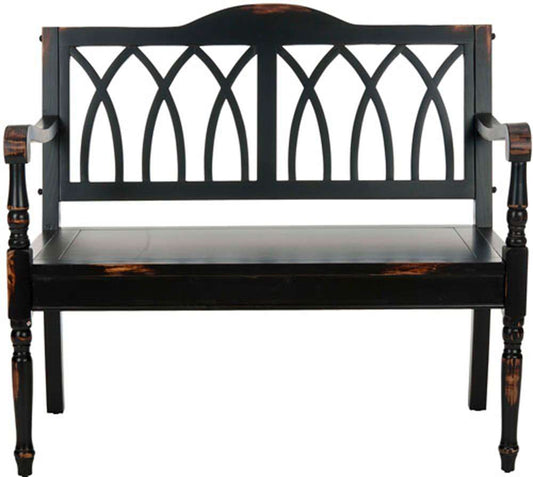 Safavieh - Benjamin Bench - Distressed - Black - AMH6500B veiw 1