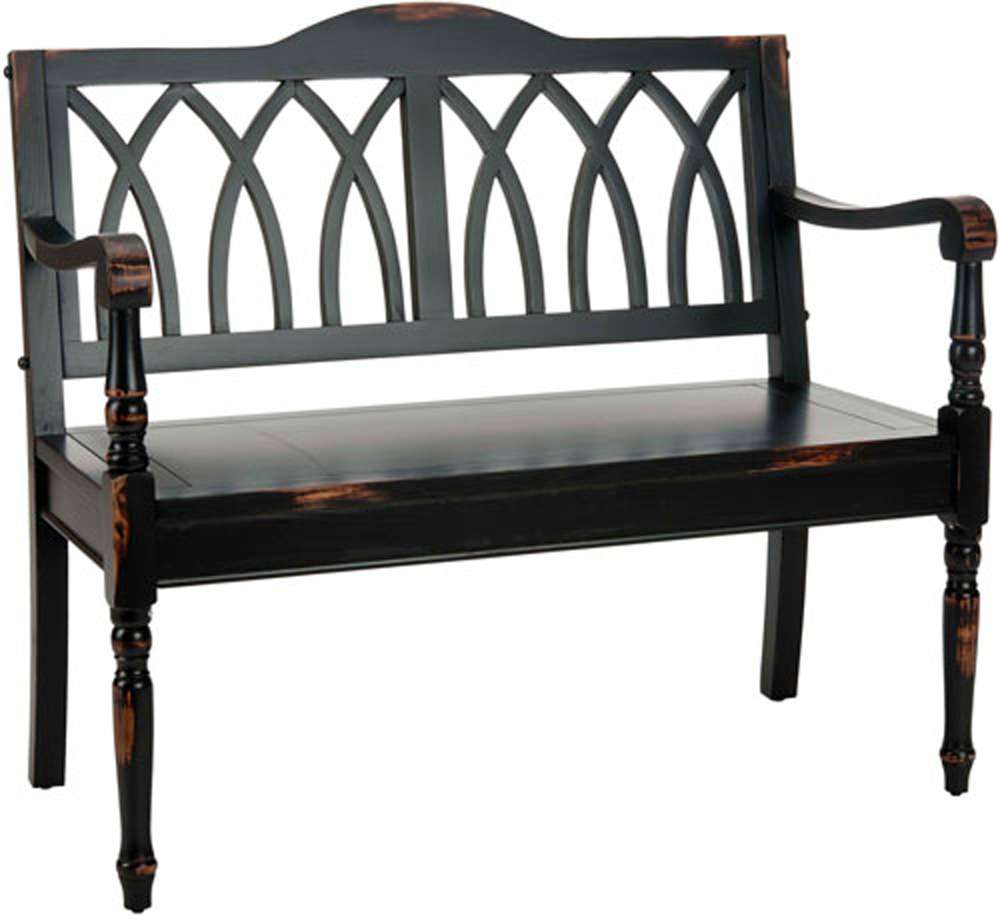 Safavieh - Benjamin Bench - Distressed - Black - AMH6500B veiw 3