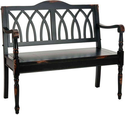 Safavieh - Benjamin Bench - Distressed - Black - AMH6500B veiw 3