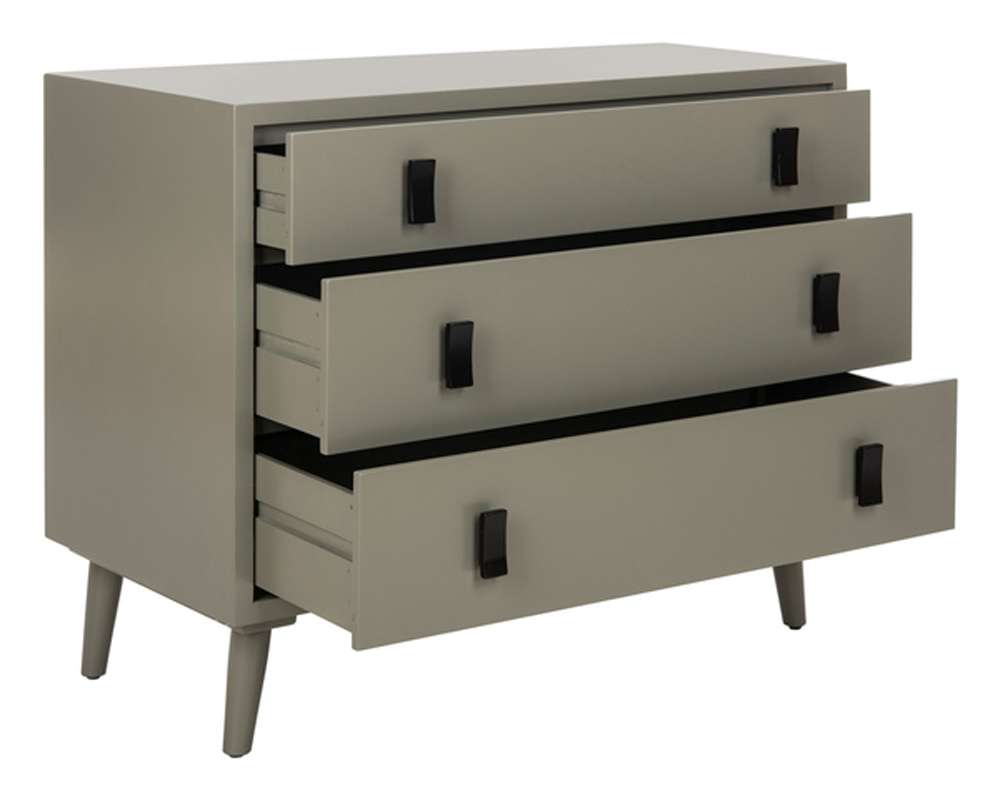 Safavieh - Blaize 3 Drawer Chest - Dark Grey - Black - CHS6601A veiw 3