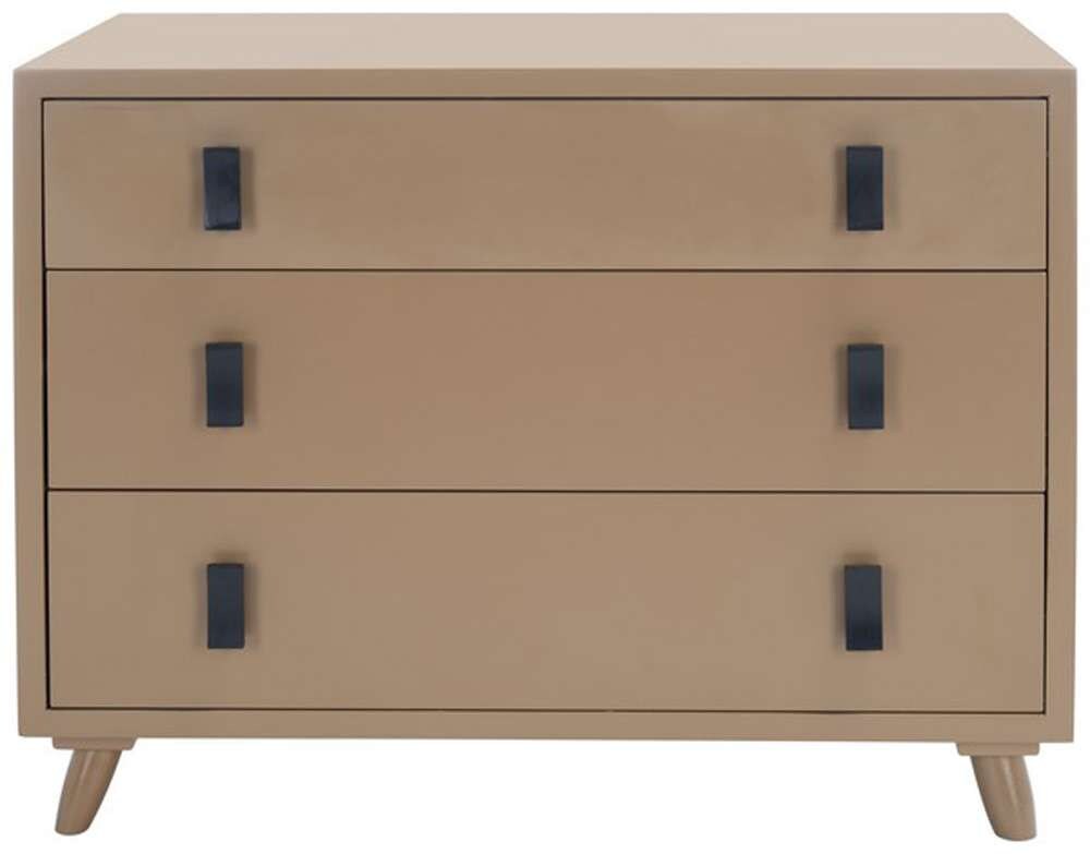Safavieh - Blaize 3 Drawer Chest - Taupe - Black - CHS6601B veiw 1