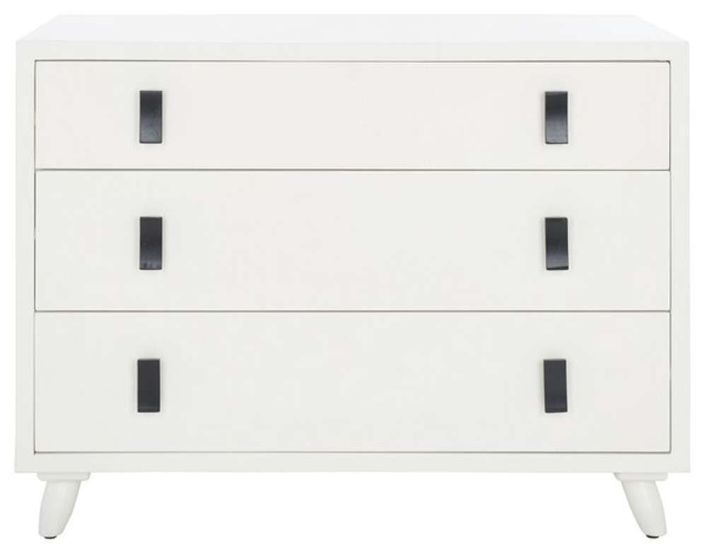 Safavieh - Blaize 3 Drawer Chest - White - Black - CHS6601C veiw 1