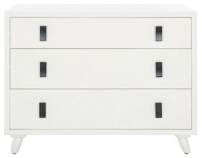 Safavieh - Blaize 3 Drawer Chest - White - Black - CHS6601C veiw 1