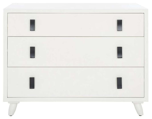 Safavieh - Blaize 3 Drawer Chest - White - Black - CHS6601C veiw 1