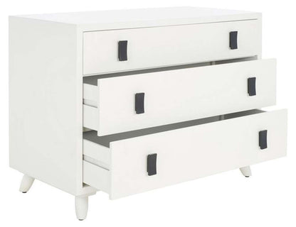 Safavieh - Blaize 3 Drawer Chest - White - Black - CHS6601C veiw 3