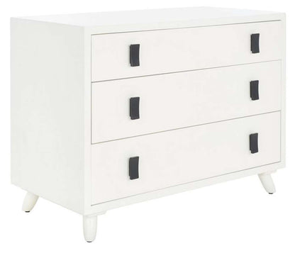 Safavieh - Blaize 3 Drawer Chest - White - Black - CHS6601C veiw 4