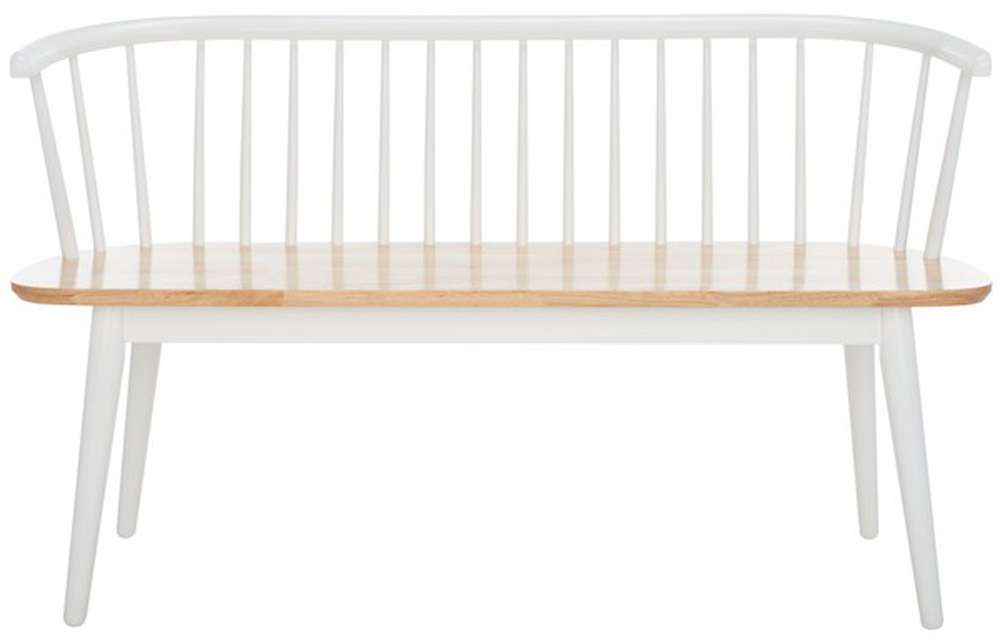Safavieh - Blanchard Spindle Bench - Natural - White - BCH8500C veiw 1