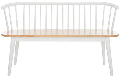 Safavieh - Blanchard Spindle Bench - Natural - White - BCH8500C veiw 1