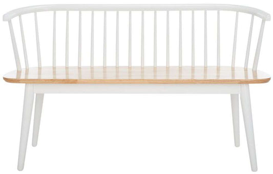 Safavieh - Blanchard Spindle Bench - Natural - White - BCH8500C veiw 1
