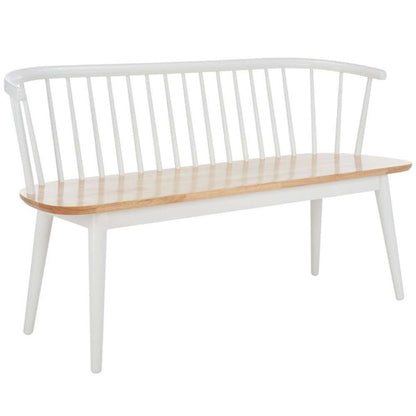 Safavieh - Blanchard Spindle Bench - Natural - White - BCH8500C veiw 3