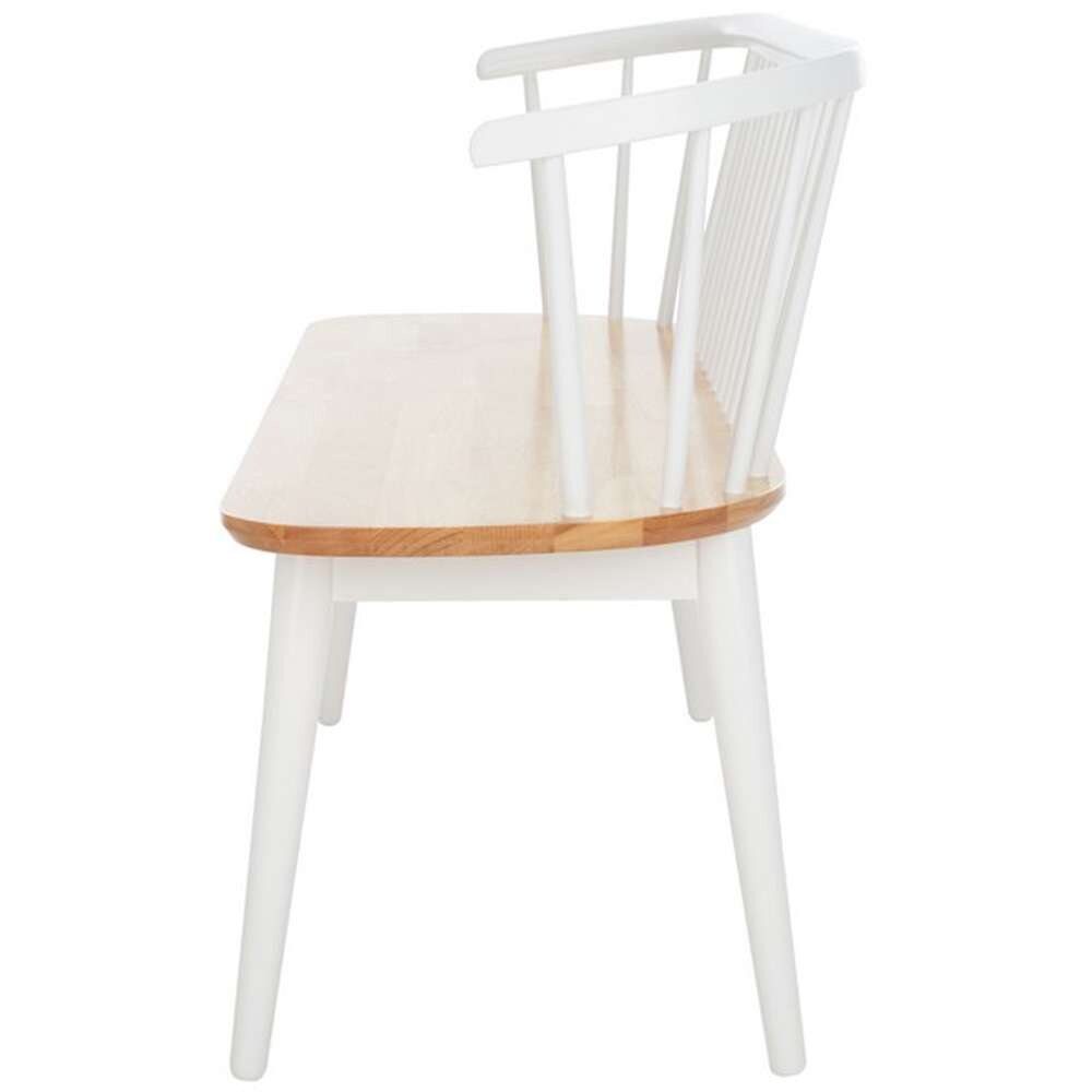 Safavieh - Blanchard Spindle Bench - Natural - White - BCH8500C veiw 4