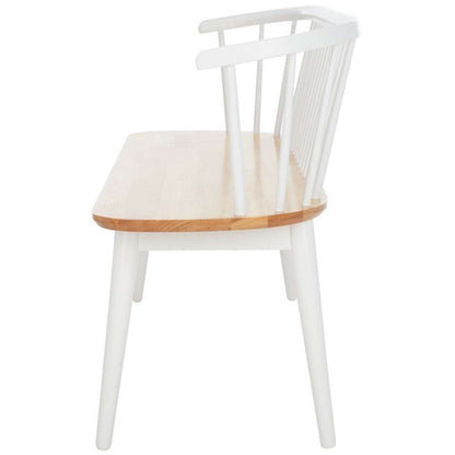 Safavieh - Blanchard Spindle Bench - Natural - White - BCH8500C veiw 4