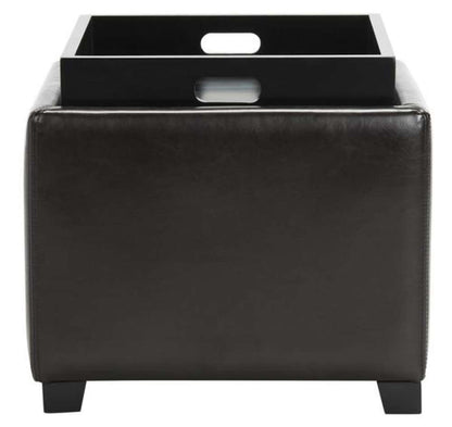 Safavieh - Bobbie Ottoman - Brown - HUD4006E veiw 1