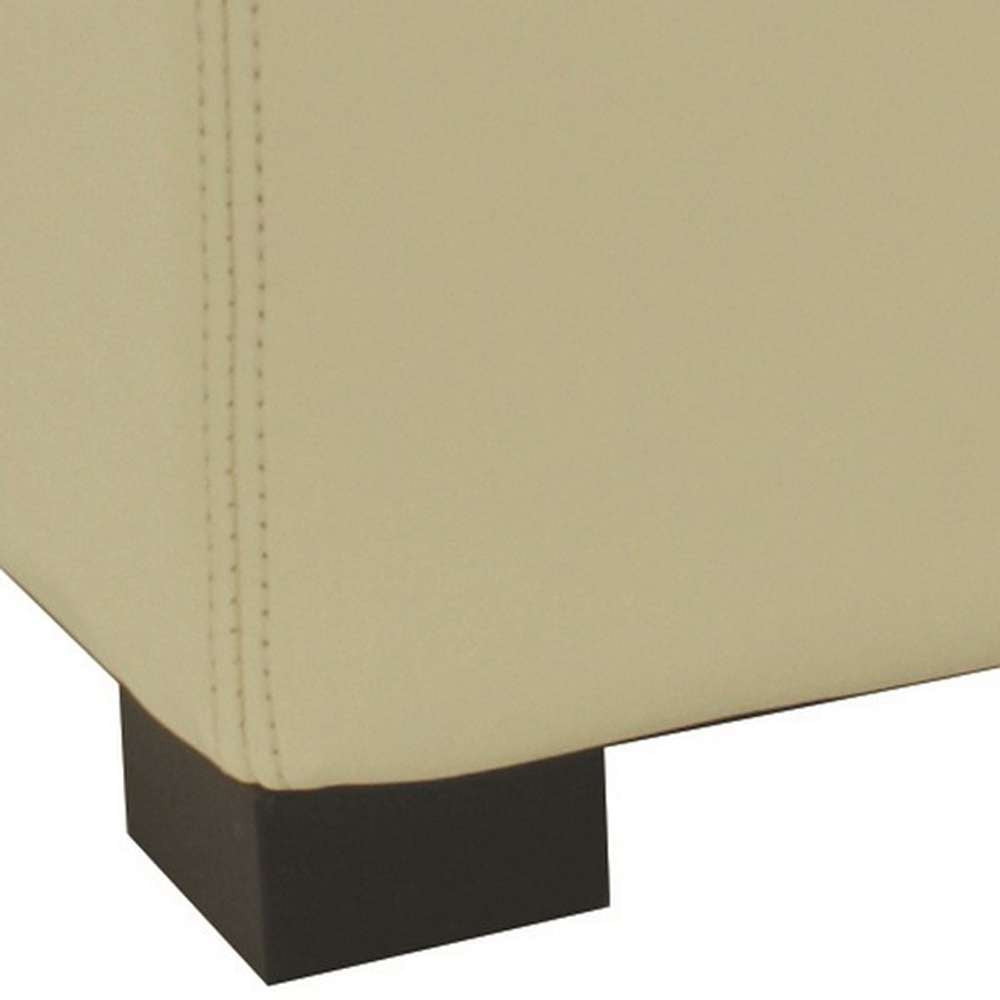 Safavieh - Bobbie Ottoman - Flat Cream - HUD4006D veiw 2