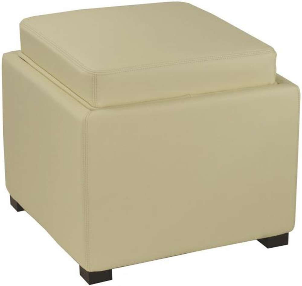 Safavieh - Bobbie Ottoman - Flat Cream - HUD4006D veiw 3