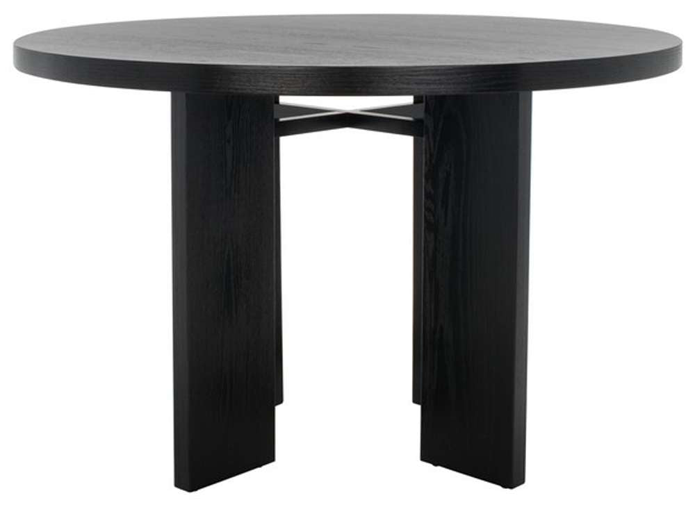 Safavieh - Calamaria Round Wood Dining Table Table - Black - SFV2135B veiw 1