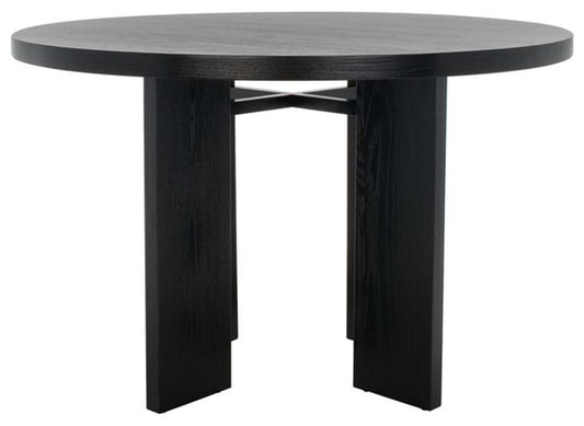 Safavieh - Calamaria Round Wood Dining Table Table - Black - SFV2135B veiw 1