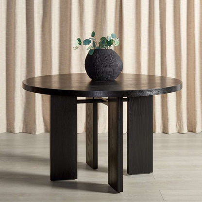 Safavieh - Calamaria Round Wood Dining Table Table - Black - SFV2135B veiw 3